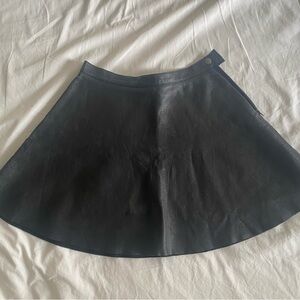 AMERICAN APPAREL Black Leather Skirt